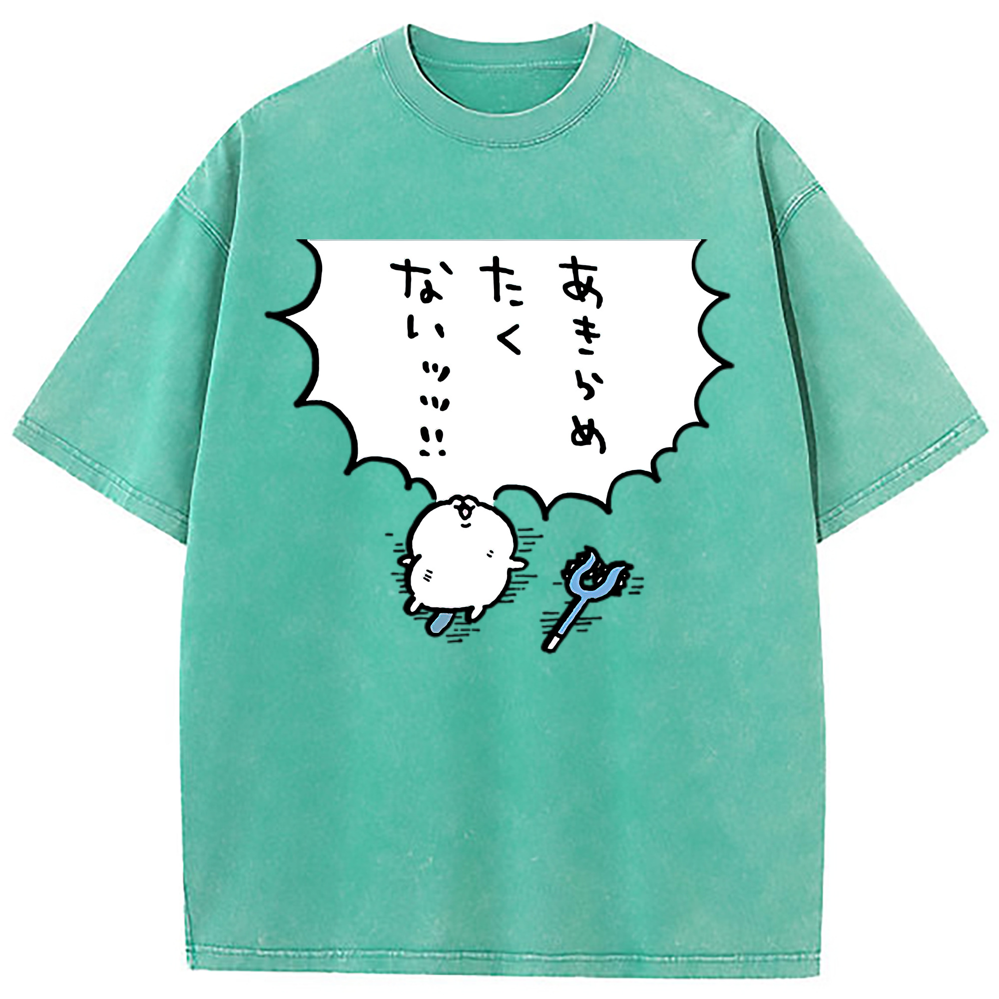 （画像用） ちいかわ ちいかわ Chii-kawa chiikawa 綿100% ヴィンテージ風 半袖Tシャツ（フロントプリント）